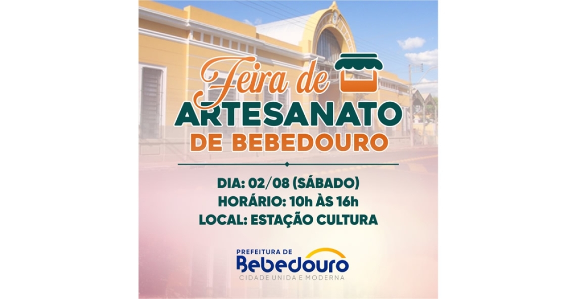Feira de Artesanato será realizada neste sábado (02/08)